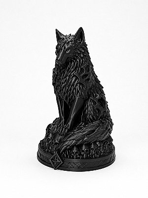 Статуэтка Necro Wolf Волк на черепах 5