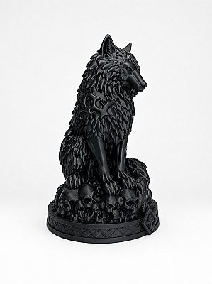 Статуэтка Necro Wolf Волк на черепах 8
