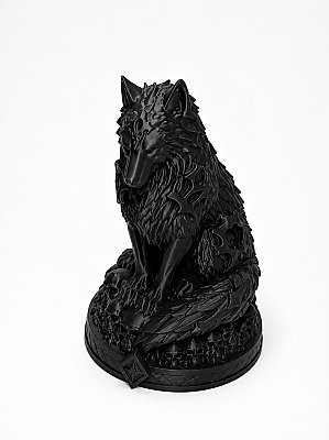 Статуэтка Necro Wolf Волк на черепах 9