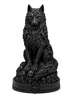 Статуэтка Necro Wolf Волк на черепах 10