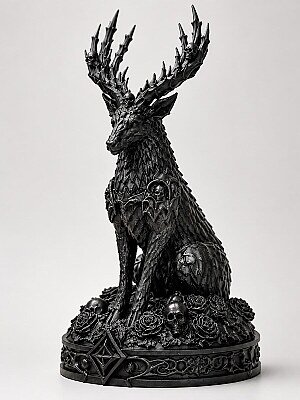 Статуэтка Necro Stag - Олень с черепами и рогами 3