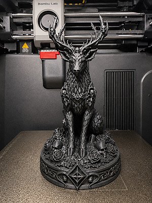 Статуэтка Necro Stag - Олень с черепами и рогами 4