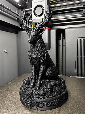 Статуэтка Necro Stag - Олень с черепами и рогами 5