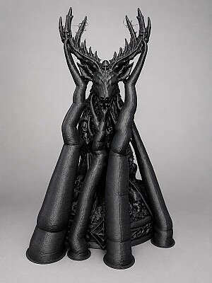 Статуэтка Necro Stag - Олень с черепами и рогами 9