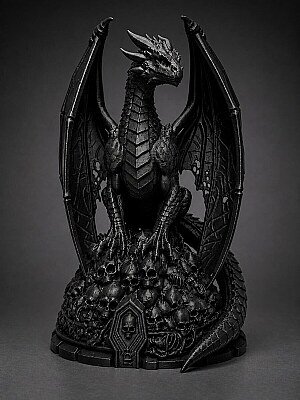 Статуэтка Necro Dragon на троне из черепов 2