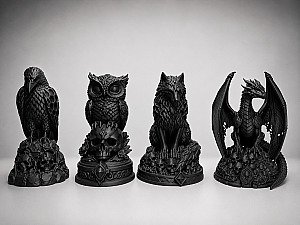 Статуэтка Necro Dragon на троне из черепов 4