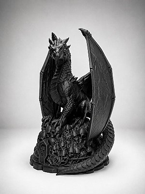 Статуэтка Necro Dragon на троне из черепов 7