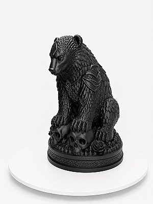 Статуэтка Necro Bear на Троне из черепов 7