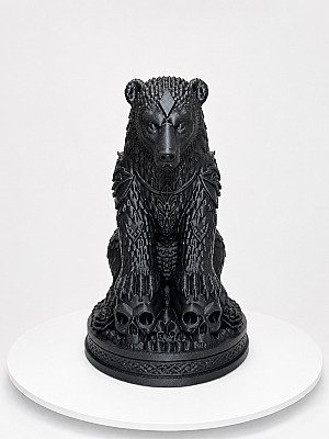 Статуэтка Necro Bear на Троне из черепов 8