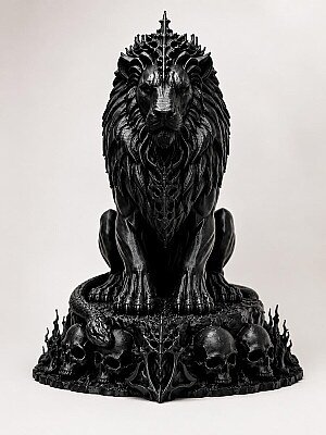Статуэтка Necro Lion Король Лев, готический декор 3
