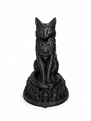 Статуэтка Necro Cat на подставке-черепе 6