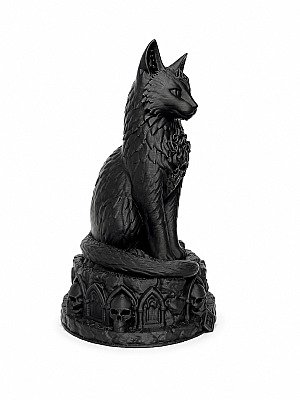 Статуэтка Necro Cat на подставке-черепе 8