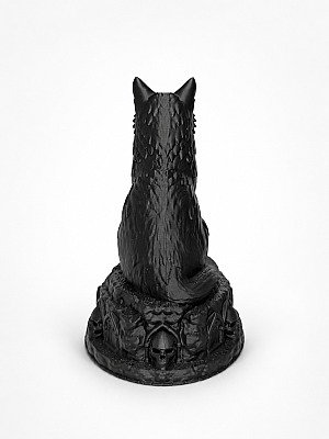 Статуэтка Necro Cat на подставке-черепе 9
