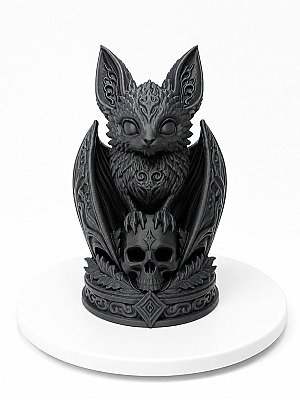 Статуэтка Necro Bat – Летучая мышь на черепе 6