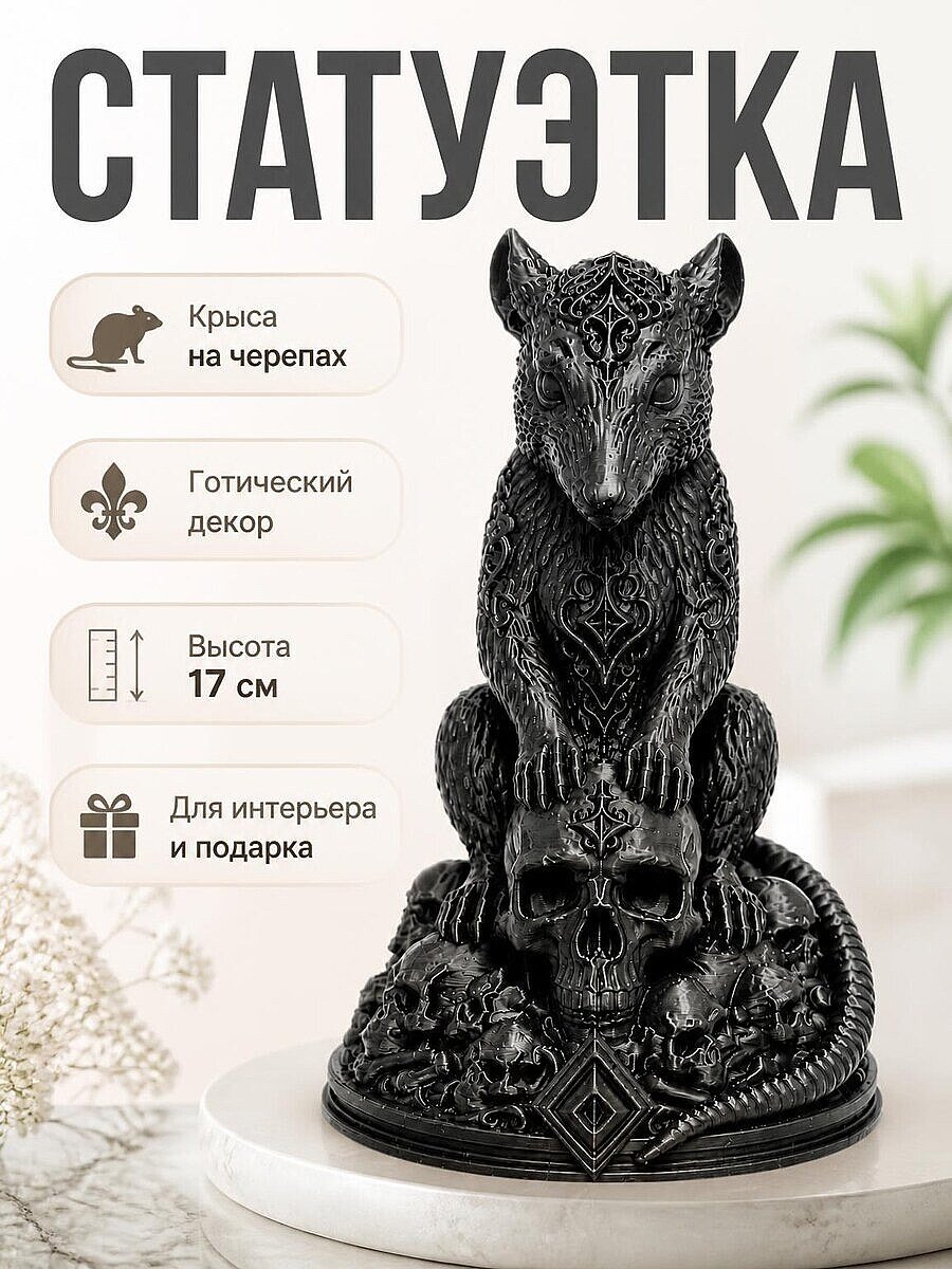 Статуэтка Necro Rat Череп-реликвия