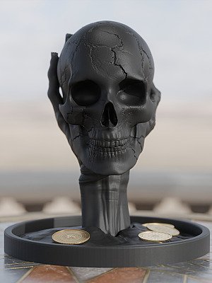 Поднос-органайзер Череп Memento Skull Tray 2