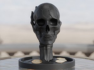 Поднос-органайзер Череп Memento Skull Tray 3