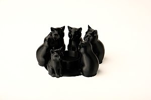 Подсвечник для чайной свечи Котики 4