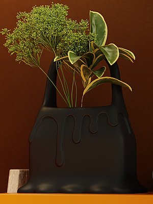 Ваза Melted Elegance Черная сумка 2
