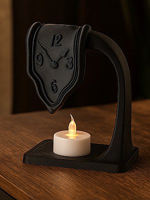 Подсвечник LED Плавящиеся часы, сюрреалистичный декор 2