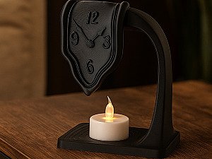 Подсвечник LED Плавящиеся часы, сюрреалистичный декор 3