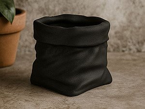 Кашпо Black Bag, органайзер, черный, минимализм 3