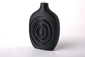 Ваза Orbit Echo с рельефным узором, черная 3