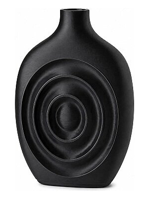 Ваза Orbit Echo с рельефным узором, черная 4