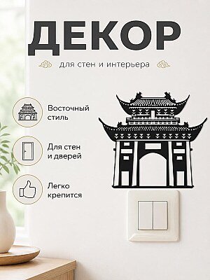 Декор для дома Силуэт Китайский храм 1