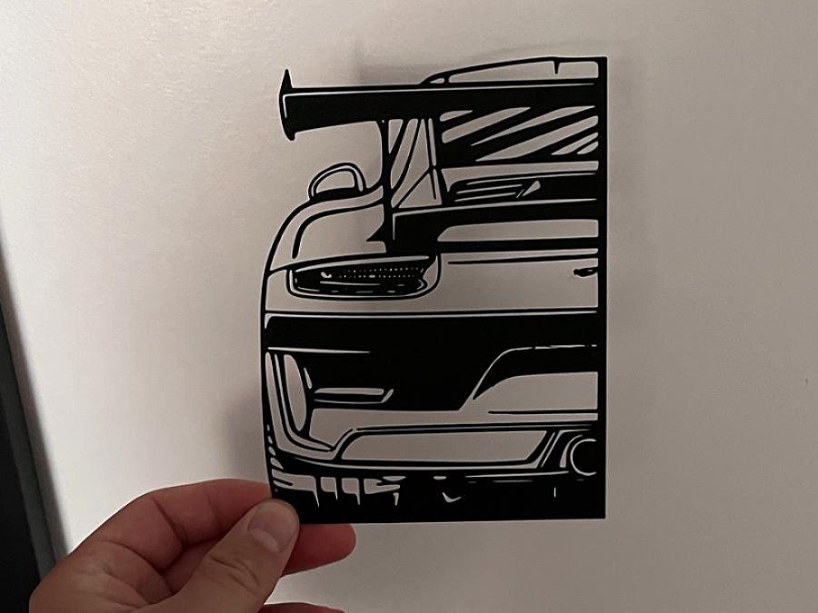 Настенный декор силуэт Porsche