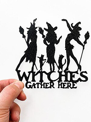 Декор для Хэллоуина "Witches Gather Here" 2