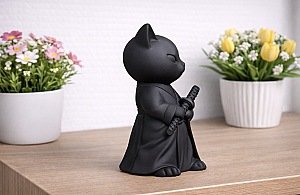 Фигурка Мини Кот-самурай с катаной 4