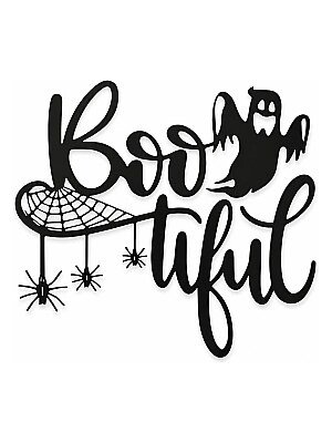 Декор для Хэллоуина "Bootiful" с привидением и пауками 3