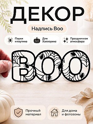 Декор на Хэллоуин Boo Пауки 1