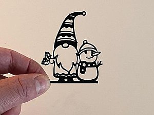 Новогодний декор Гном и Снеговик 2