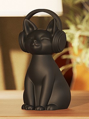 Скульптура Кот в наушниках Groove Cat 2