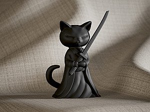 Фигурка Кошка-самурай 3