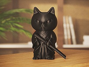 Фигурка Кота Самурая 3