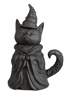 Фигурка Черный кот-ведьма, декор для дома 5
