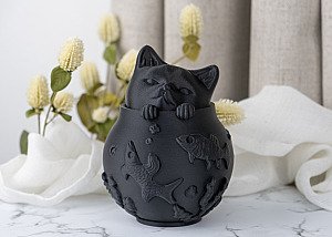 Скульптура Кошка в аквариуме, декор для дома 4