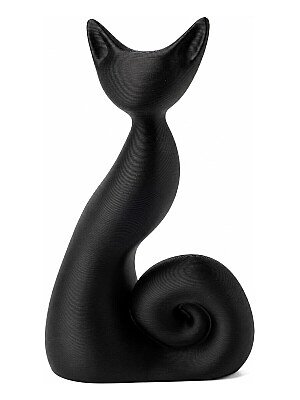 Минималистичная скульптура Черная кошка Shadow Curl 4