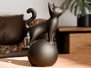 Скульптура Кот на шаре, минимализм 3