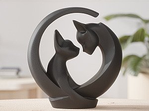 Скульптура "Объятия кошек" для декора 3