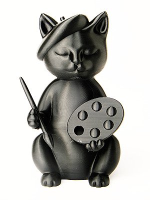 Фигурка Кот-художник с палитрой и кистью 2