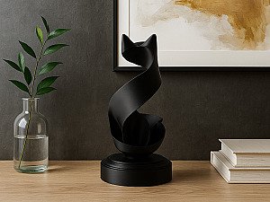 Скульптура кошки "Лента" для интерьера 3