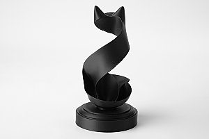 Скульптура кошки "Лента" для интерьера 4