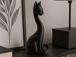 Скульптура кошки, современный декор 3