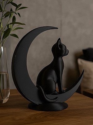 Скульптура Кот на Луне, минимализм 2
