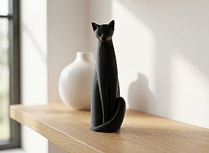 Минималистичная скульптура кошки 3