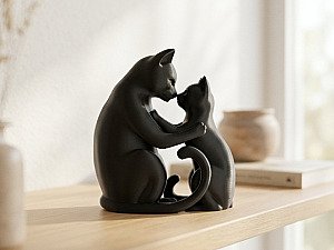 Скульптура Кошачья нежность, декор для дома 3